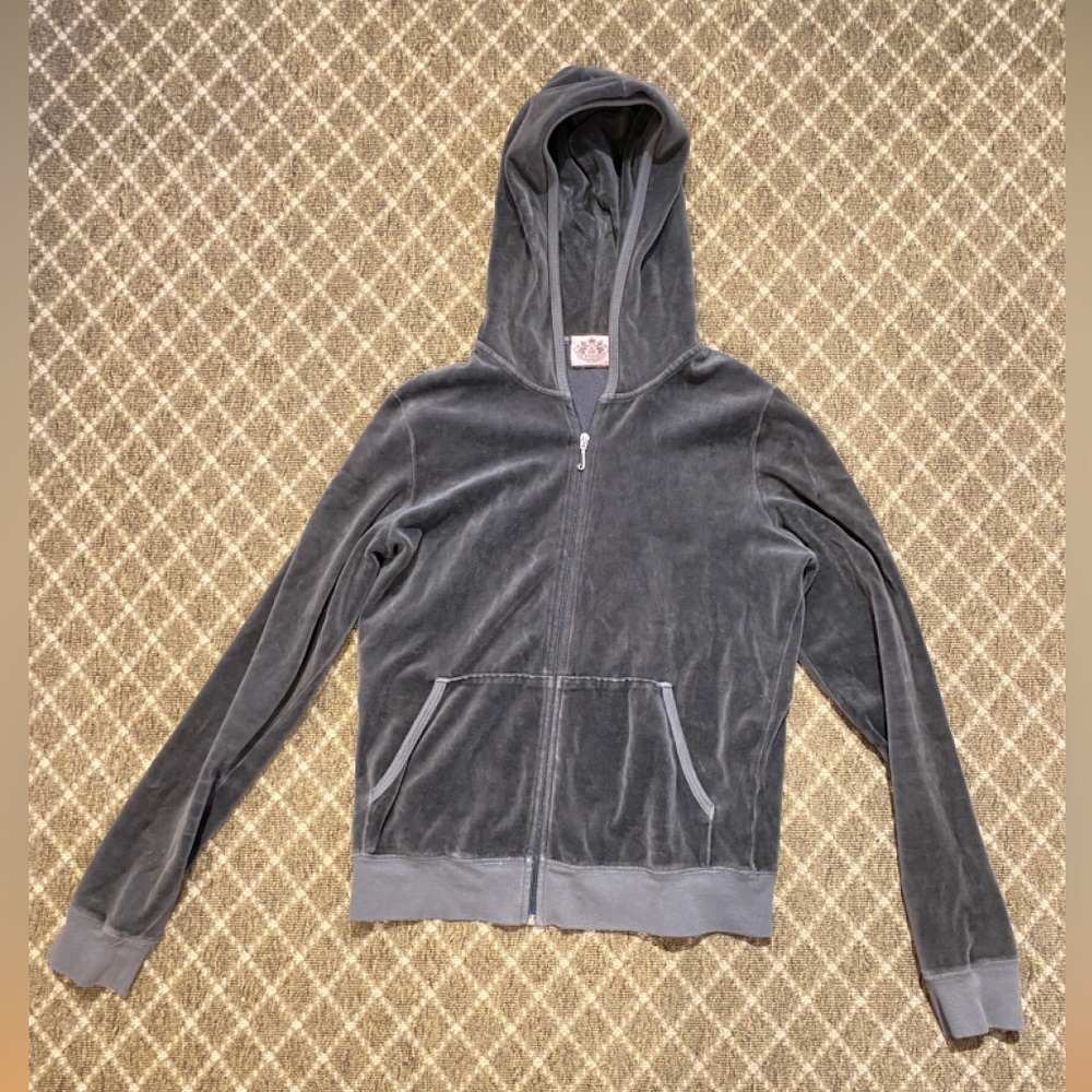 Juicy Couture kids Gray Varsity Jacket, size XL